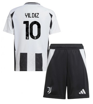 Juventus Kenan Yildiz #10 Hemmakläder Barn 2024-25 Kortärmad (+ Korta byxor)